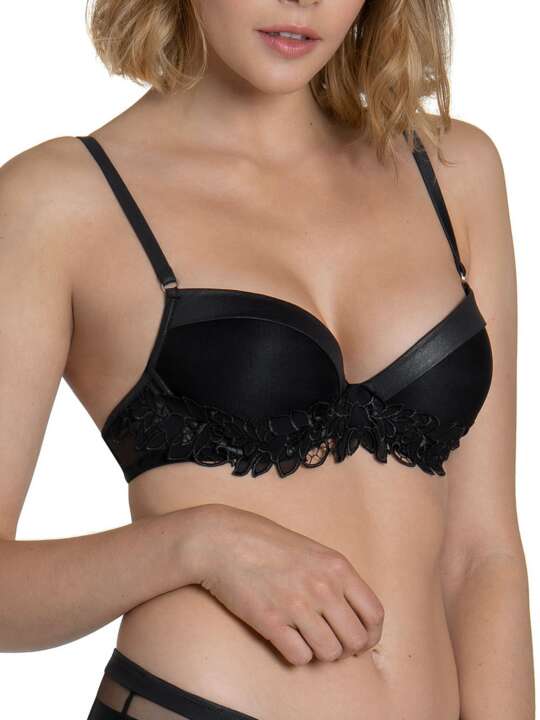 10289LI Illusion Lisca preformed bra Black face