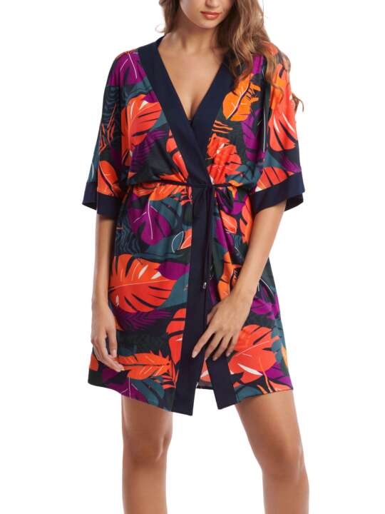 49480LI Caftan de plage Tenerife Lisca Bleu face