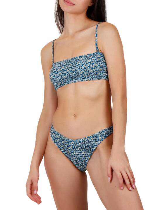 15268AD 2-piece bandeau bikini set Daisy Admas Blue face