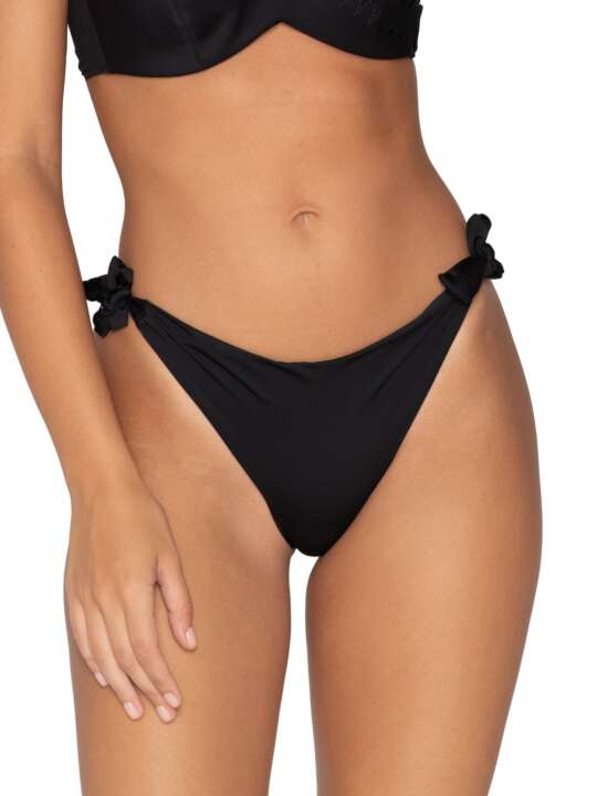 93715LU Brazilian knotted swimming costume stockings June Luna Splendida Black face