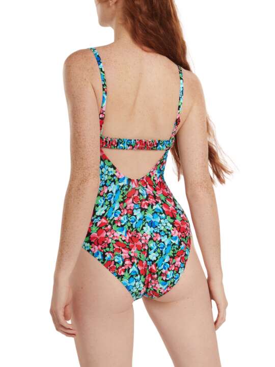 43512LI Maillot de bain une pièce armaturé Napoli Lisca Bleu face