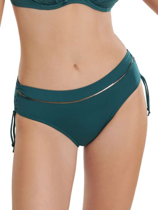 41574LI High waist swimming costume bottoms with adjustable sides Umbria Lisca Green face