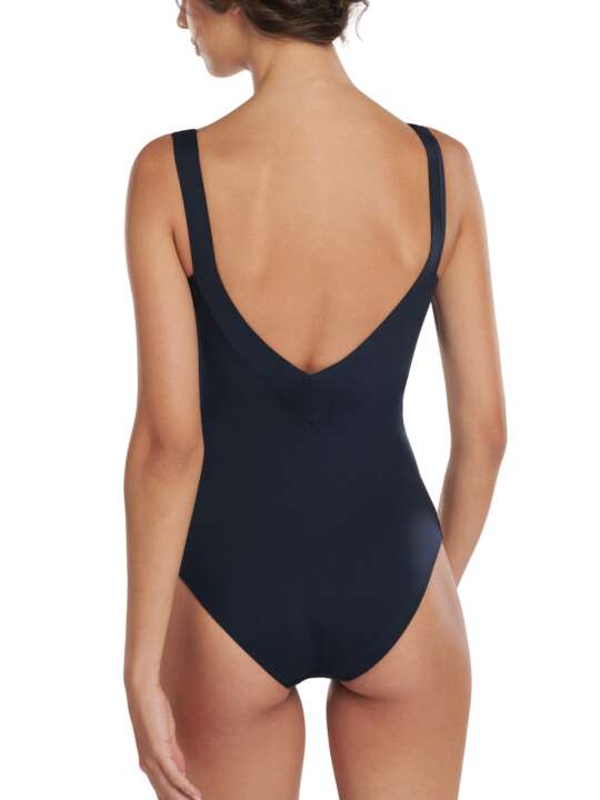 43497LI One-piece shapewear swimming costume without underwire Umbria Lisca Black face