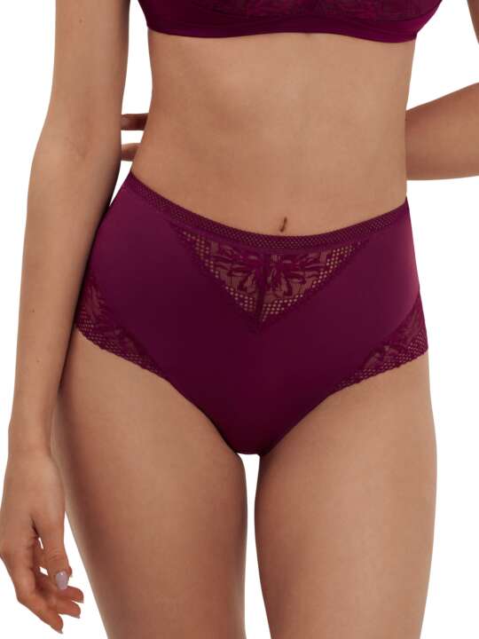 22306LI High waist briefs Melanie Lisca Plum face