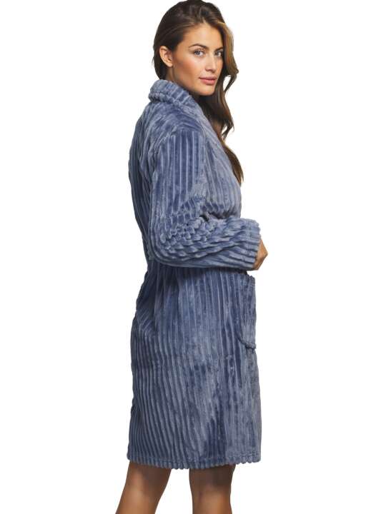 PC085SE Long-sleeved dressing gown Supersoft Selmark Blue face