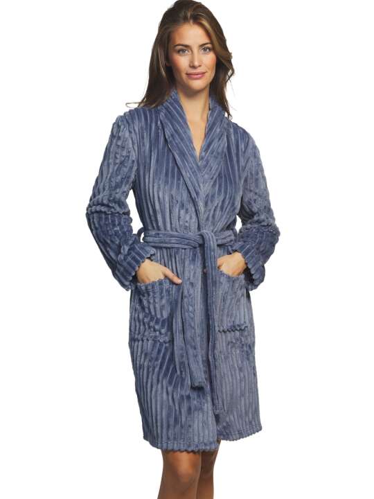 PC085SE Long-sleeved dressing gown Supersoft Selmark Blue face