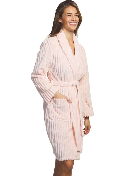 PC085SE Long-sleeved dressing gown Supersoft Selmark Pink face