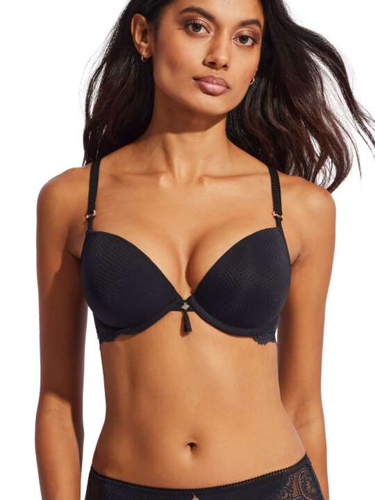 31129SE Soutien-gorge double push-up Matilda Selmark Noir face