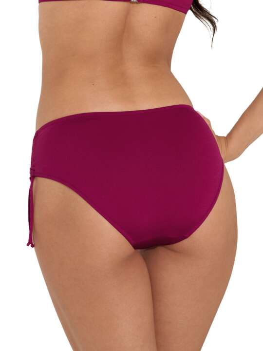 41638LI Bas maillot slip de bain taille haute côtés réglables Palma Lisca Violet face