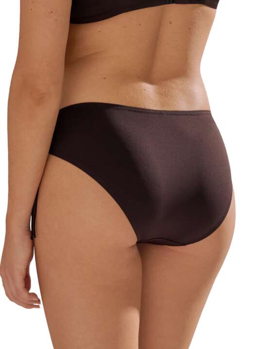41643LI High waist swimming costume briefs with adjustable sides Toulouse Lisca Brown face