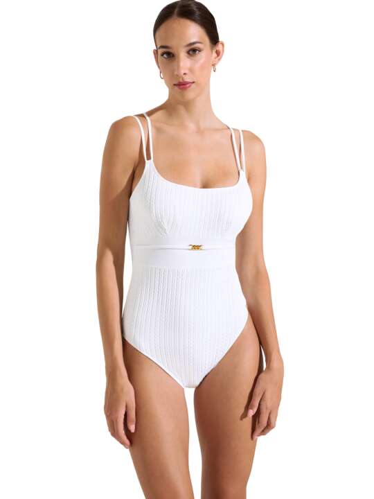 43534LI Underwired one-piece swimming costume Sardinia Lisca White face
