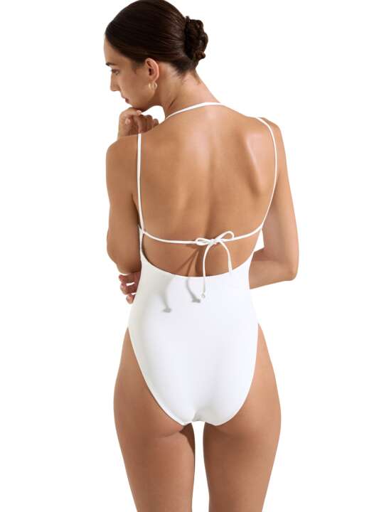 43535LI Underwired one-piece swimming costume Sardinia Lisca White face