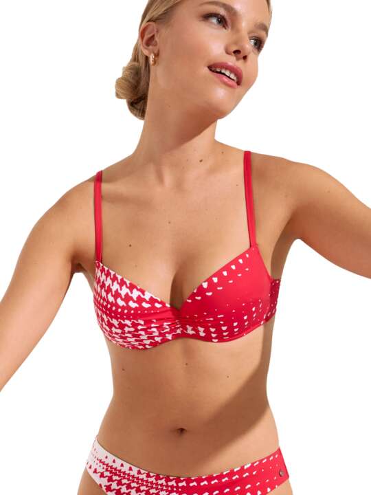 40753LI Haut maillot de bain préformé Quito Lisca Rouge face