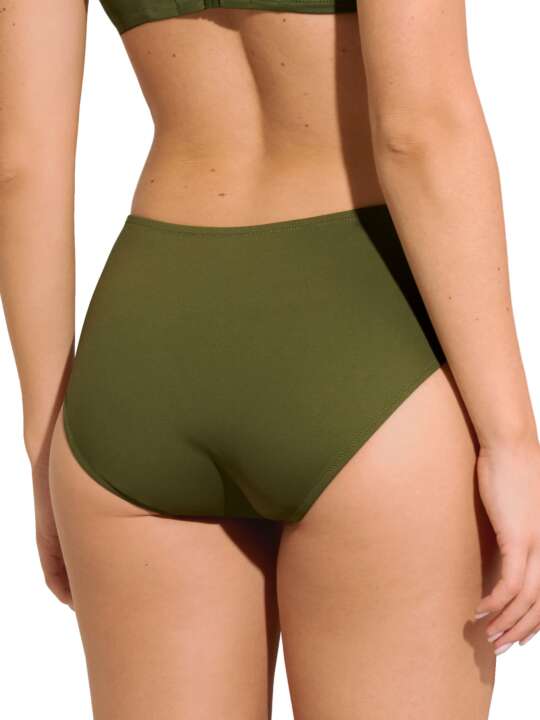 41636LI High waist shapewear swimming costume bottoms Union Island Lisca Green face