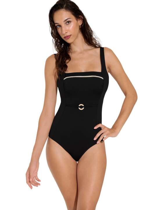 43524LI Underwired shapewear one-piece swimming costume Union Island Lisca Black face