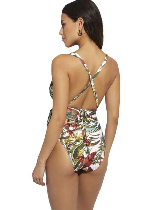 BL157SE Preformed one-piece triangle swimming costume Galapagos Selmark Mare White face