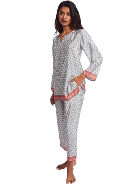 P8176SE Pyjama tenue d'intérieur pantacourt tunique Homewear P81 Selmark Vert face