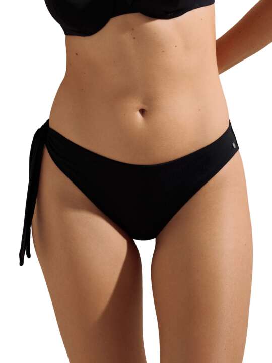 41656LI Swimming costume bottoms with removable tie Normandie Lisca Black face