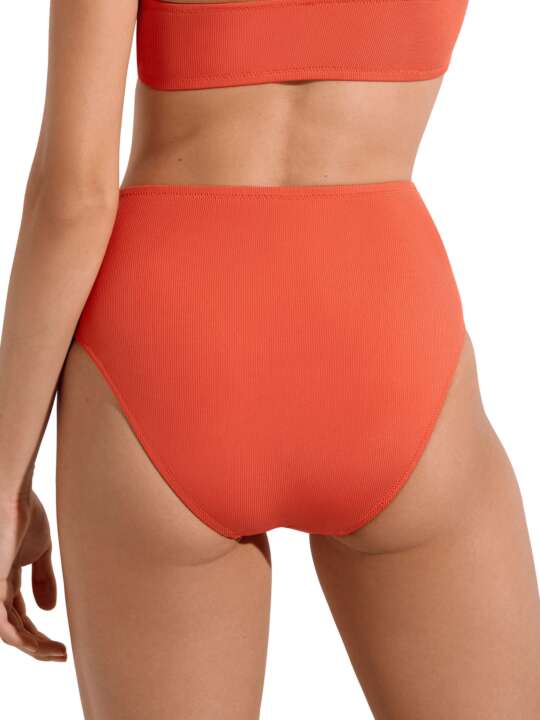 41659LI High-waisted asymmetrical swimwear briefs Normandie Lisca Orange face