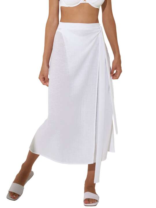 49552LI Long beach skirt Normandie Lisca White face