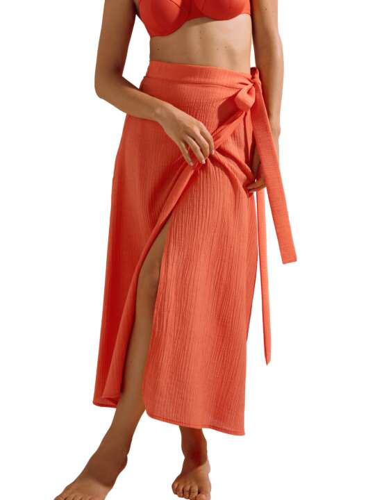 49552LI Long beach skirt Normandie Lisca Orange face