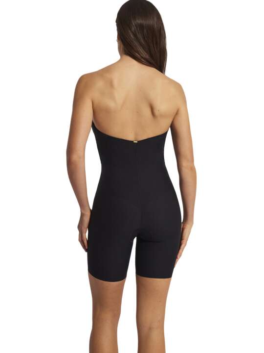 10856SE Pre-shaped comfort panty bodysuit Curves Selmark Black face