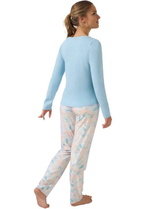 23429LI Pyjamas trousers top long sleeves Olena Lisca Blue face