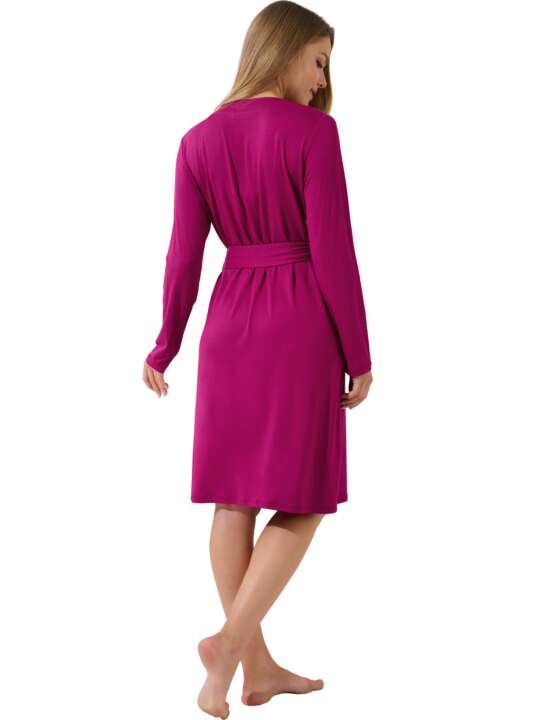 23435LI Long-sleeved negligee Evelyn Lisca Magenta face