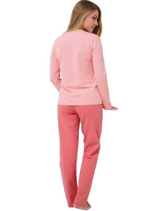 63479LI Pyjama trousers large top long sleeves Delightful Lisca Cheek Pink face