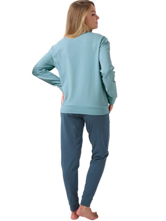 63480LI Pyjamas trousers top long sleeves Delightful Lisca Cheek Blue face