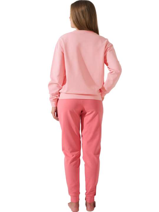 63480LI Pyjama pantalon resserré top manches longues Delightful Lisca Cheek Rose face