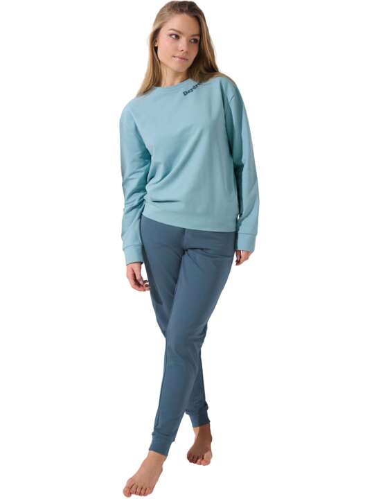 63480LI Pyjamas trousers top long sleeves Delightful Lisca Cheek Blue face