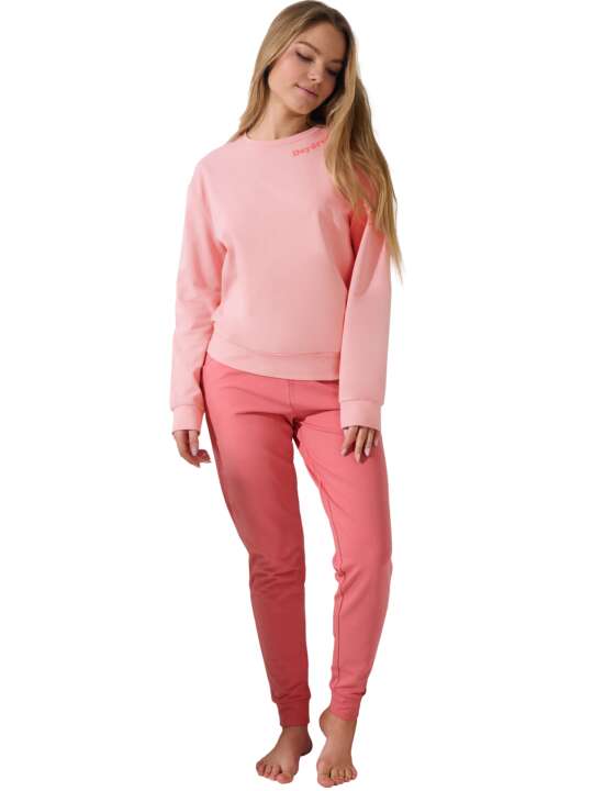 63480LI Pyjamas trousers top long sleeves Delightful Lisca Cheek Pink face