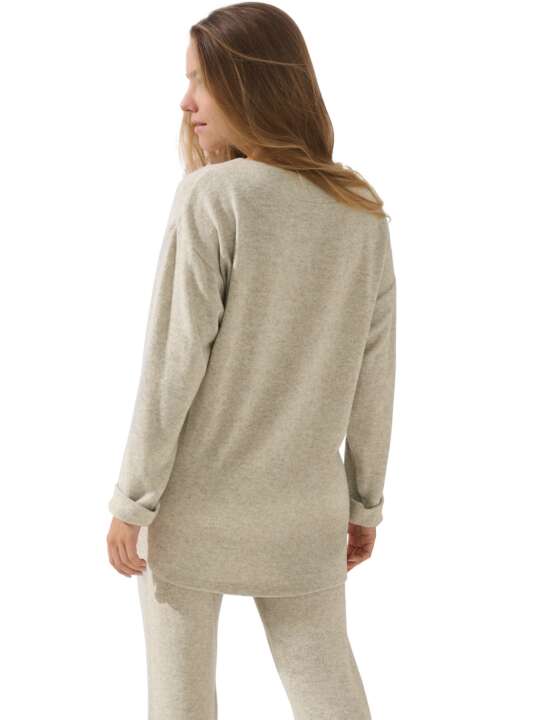 86360LI Long-sleeved lounge sweater Olivette Lisca Beige face