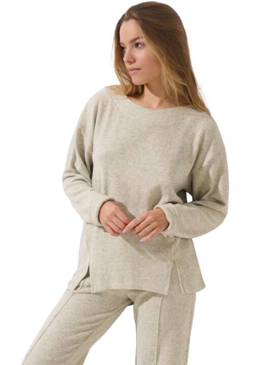 86360LI Sweater détente manches longues Olivette Lisca Beige face