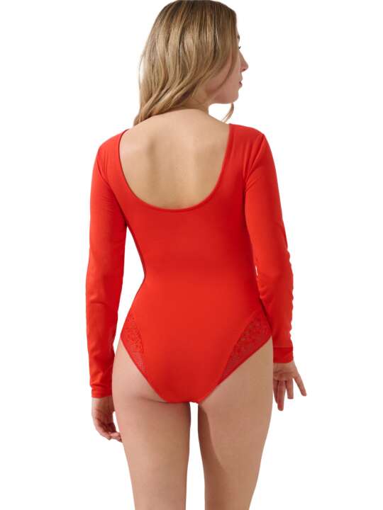 63478LI Long-sleeved Brazilian bodysuit Galaxy Lisca Cheek Red face