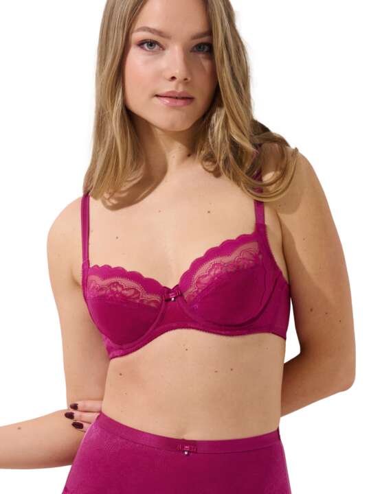 20227LI Underwired bra Evelyn Lisca - F to G cups Magenta face