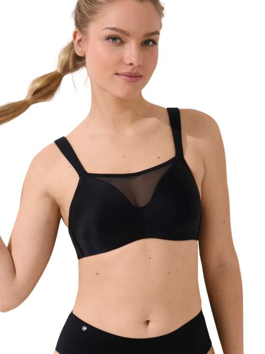 20368LI Soutien-gorge préformé sans armatures Lifestyle Lisca Noir face