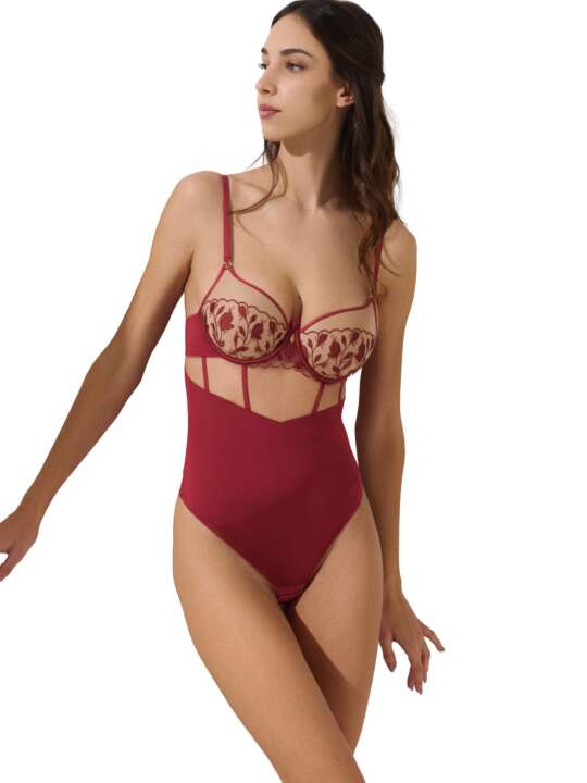 13119LI Low-cut bodysuit Gloriosa Lisca Red face