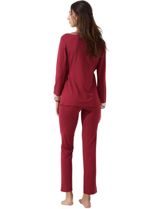 23424LI Pyjamas trousers top long sleeves Gloriosa Lisca Red face