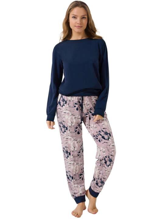 23441LI Pyjamas trousers top long sleeves Ocean Lisca Blue face