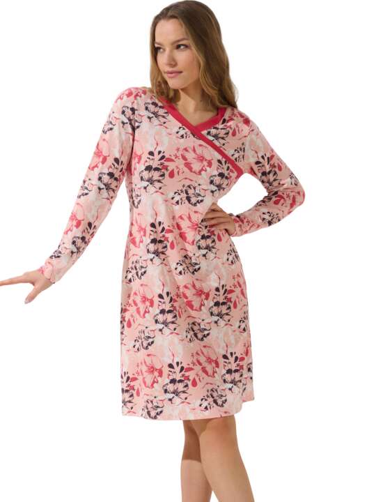 23442LI Long-sleeved nightdress Ocean Lisca Coral face