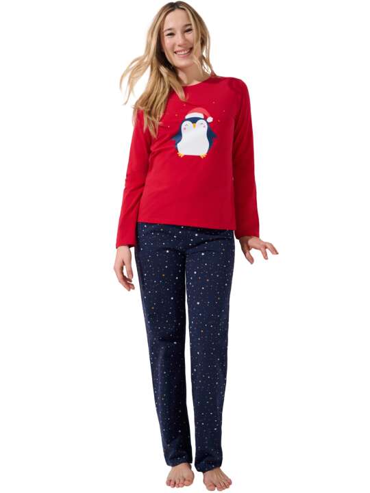 63482LI Pyjama pantalon top manches longues Twinkle Star Lisca Cheek Rouge face