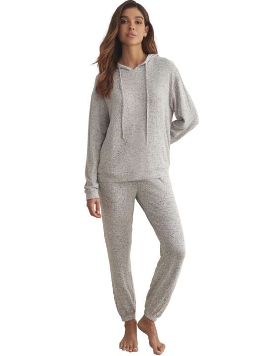 P8276SE Loungewear and indoor pyjamas trousers hoodies BASIC P82 Selmark Grey face