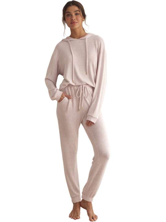 P8276SE Loungewear and indoor pyjamas trousers hoodies BASIC P82 Selmark Pink face