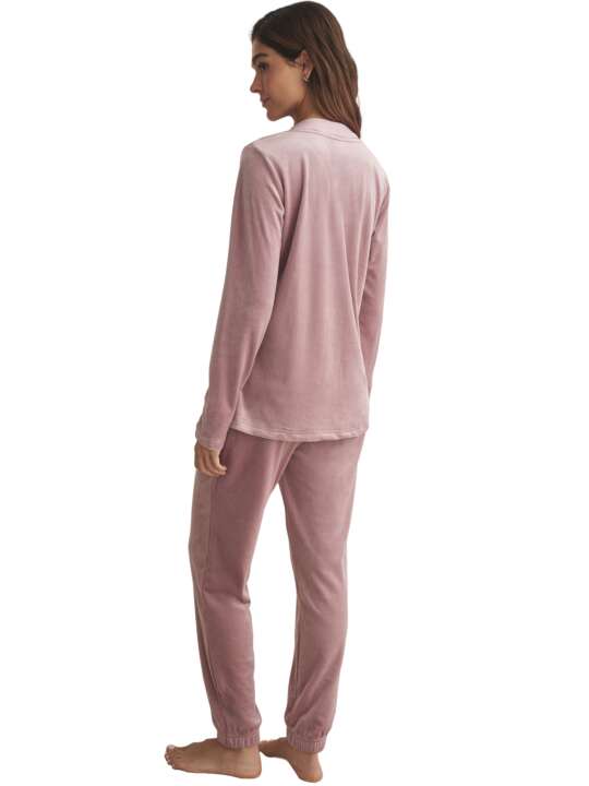 P8373SE Pyjamas trousers top long sleeves POLARSOFT Selmark Pink face