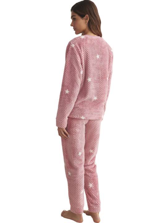 P8773SE Pyjama pantalon top manches longues POLAR Selmark Rose face