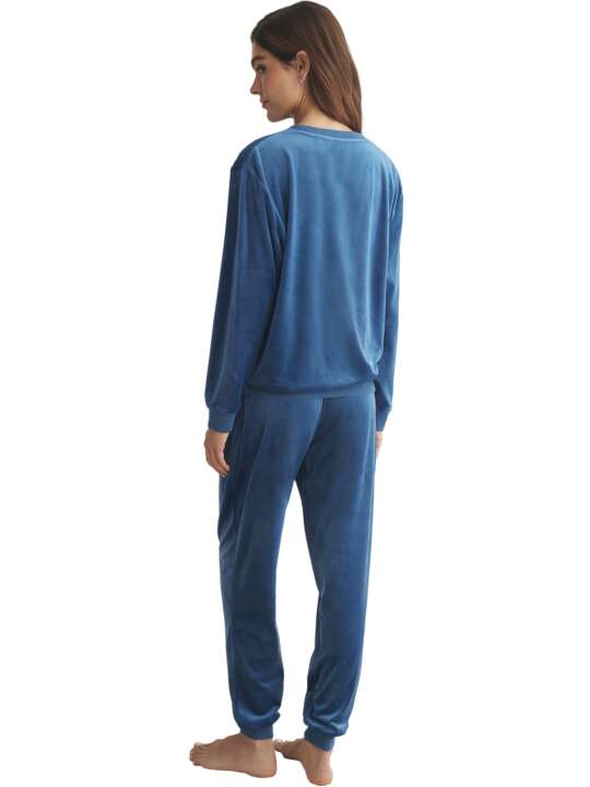 P9073SE Loungewear and indoor pyjamas trousers top SPORTP90 Selmark Blue face