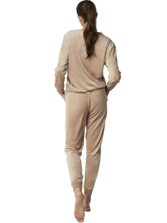 P9073SE Loungewear and indoor pyjamas trousers top SPORTP90 Selmark Taupe face