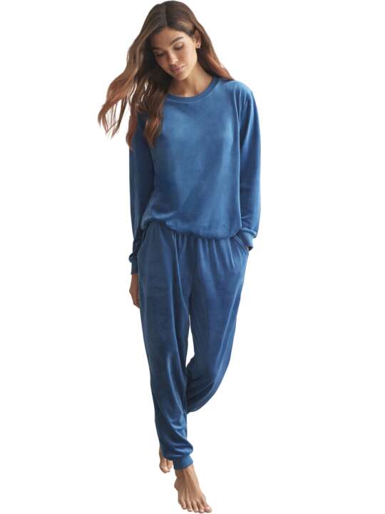 P9073SE Loungewear and indoor pyjamas trousers top SPORTP90 Selmark Blue face